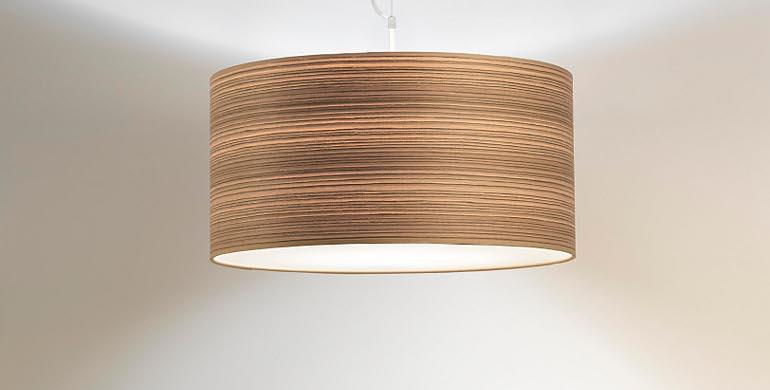 Lampenschirm mit Holz-Furnier (Echtholz) 