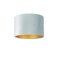 Lampenschirm Velour Hellblau Ø 30cm, Höhe 24cm