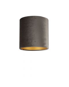 Lampenschirm Velour Braun Ø 25cm, Höhe 23cm