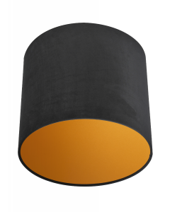 Lampenschirm Velour Schwarz Ø 30cm, Höhe 24cm
