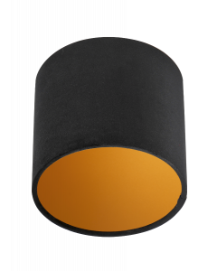 Lampenschirm Velour Schwarz Ø 25cm, Höhe 23cm