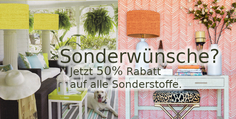 Rabatt auf alle Sonderstoffe